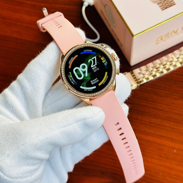 Generation 9 Edition Smartwatch With Diamond Belt And Silicon Strap