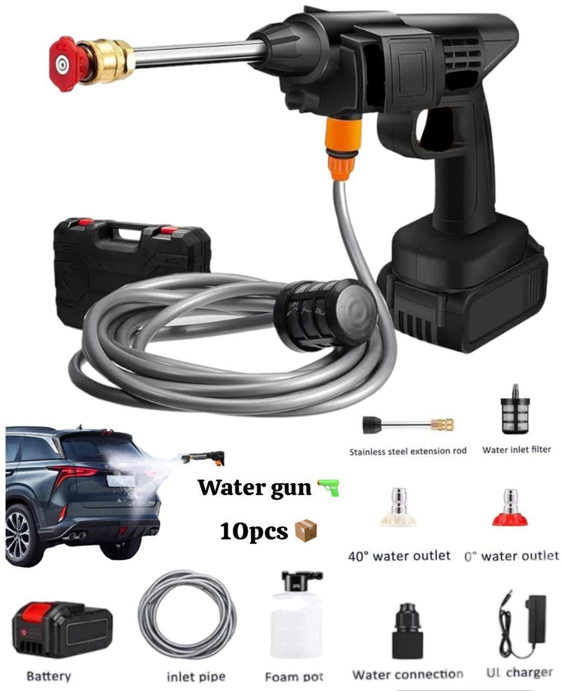 Portable Car Cordless Wash Water Gun 48V 9000mAh 15000rpm High Pressure Lithium Battery Pump Auto
Wash Machine Car Wash