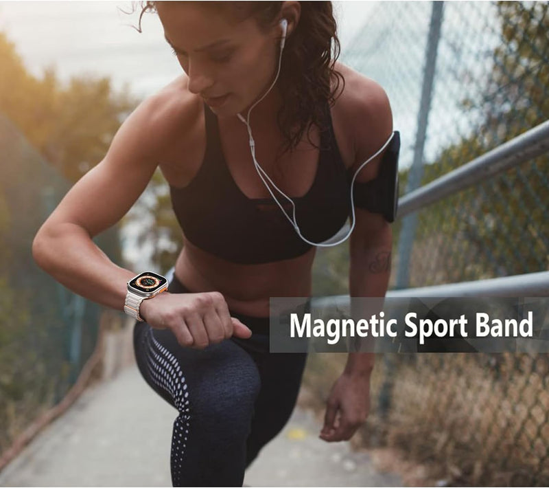 Shoponx Magnetic Silicone Sports Bands Compatible With Smartwatch