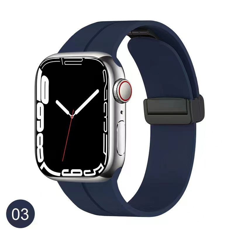 Shoponx Magnetic D-Buckle Silicone Strap Compatible For Smartwatch