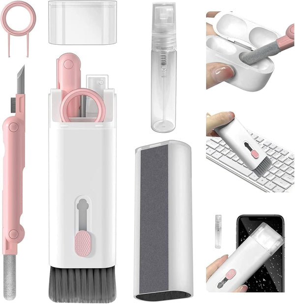 7 in 1 Electronic Cleaner Kit, Keyboard Cleaner Kit with Brush, 3 in 1 Cleaning Pen for Air Pods Pro, Multifunctional Cleaning Kit for Earphone, Keyboard, Laptop, Phone, PC Monitor