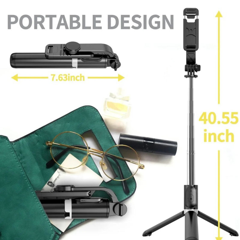 4 in 1 Extendable Selfie Stick 360 Rotation Tripod Stand Tripod