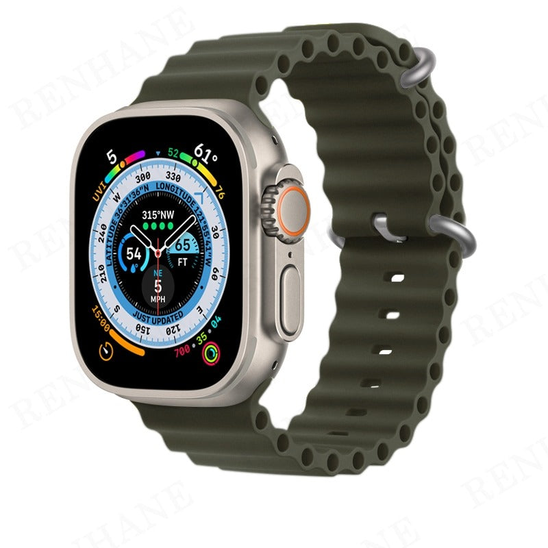 Shoponx Ocean Silicone Bands Compatible For Smart-Watch