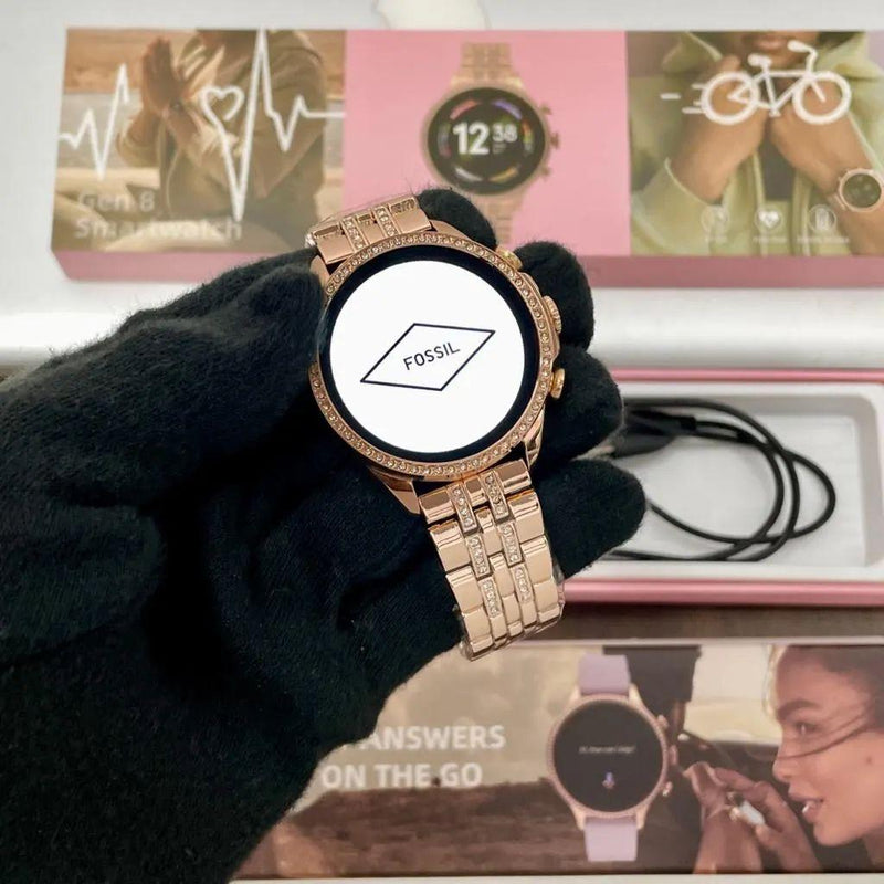 Smartwatch Gen 8 Diamond Design With Dual Belts | One Silicon Strap And One Metal